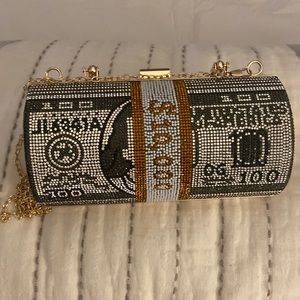 Dollar Rhinestone Clutch 💵